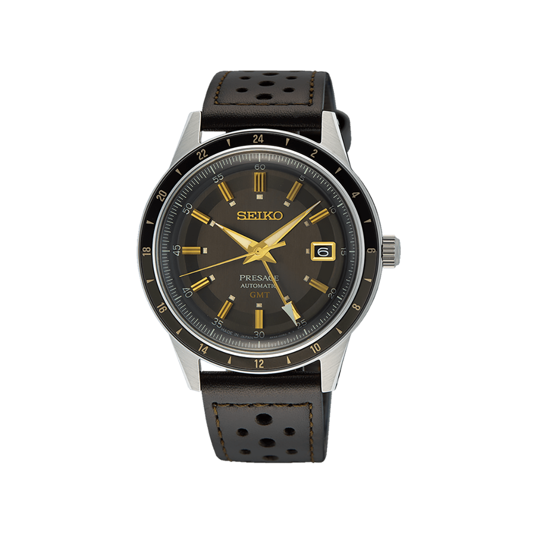 Seiko Homme Presage Automatique GMT Marron