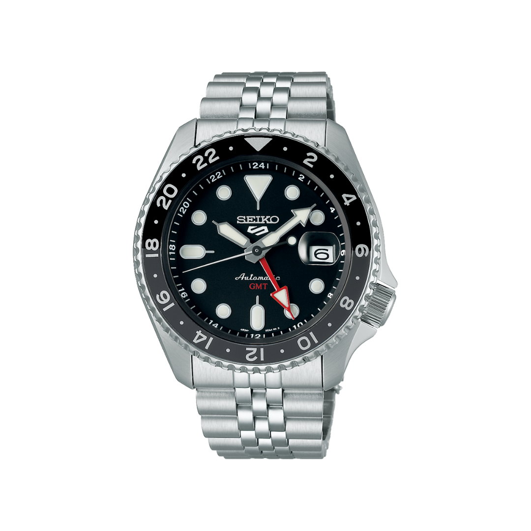 Seiko 5 - Automatique GMT 3 Aiguilles Noir