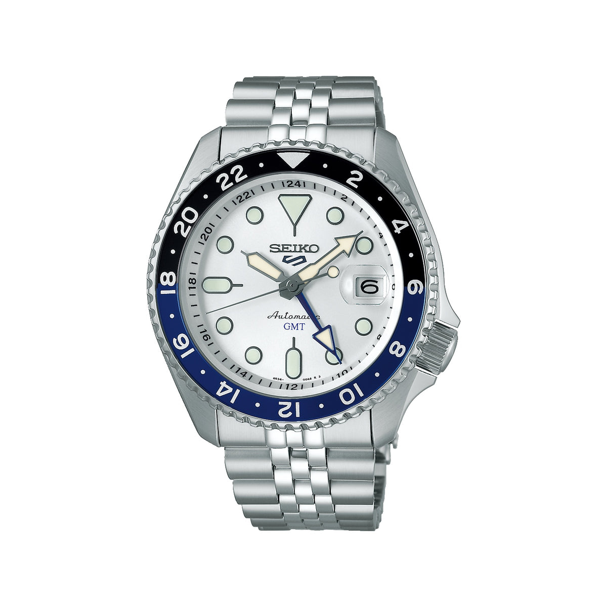 Seiko 5 Sports Automatique GMT Blanc — SSK033K1