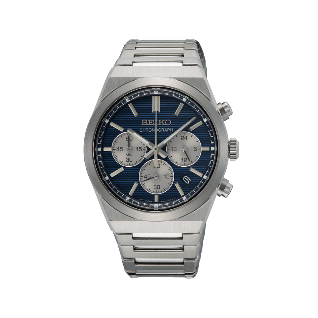 Seiko Quartz Chronographe Bleu