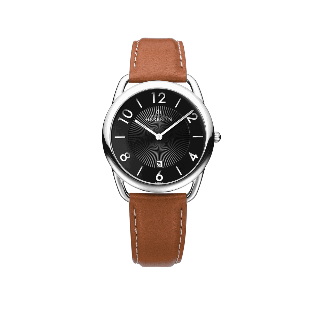 Herbelin Equinoxe Noir Cuir Marron