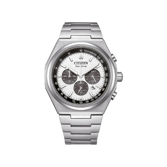 Citizen Solaire Homme Super titanium Chrono Blanc