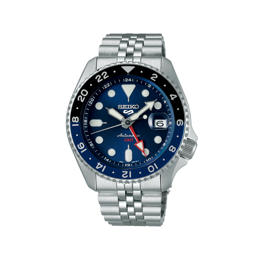 Seiko 5 - Automatique GMT 3 Aiguilles Bleu