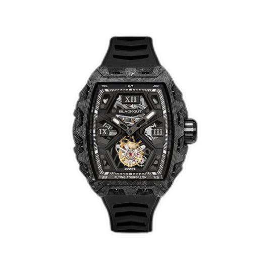 Blackout Watches XP1 Tourbillon LT Black sur fond blanc