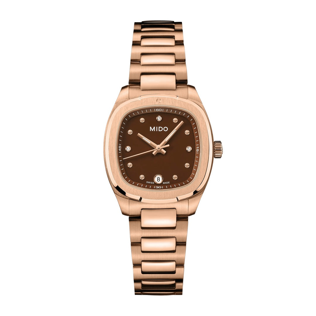 Mido Multifort TV 28 brun et or rose – M049.110.33.296.00