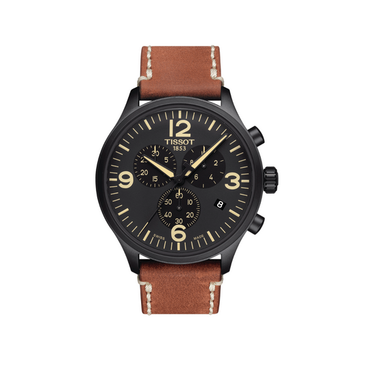 Tissot Chrono XL Noir Cuir Marron